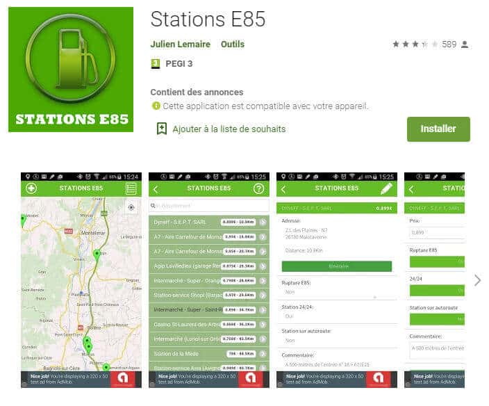 app stations E85