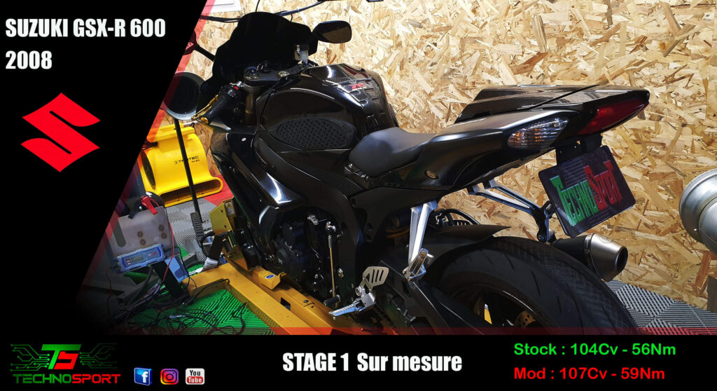 Reprogrammation stage 1 SUZUKI GSXR 600